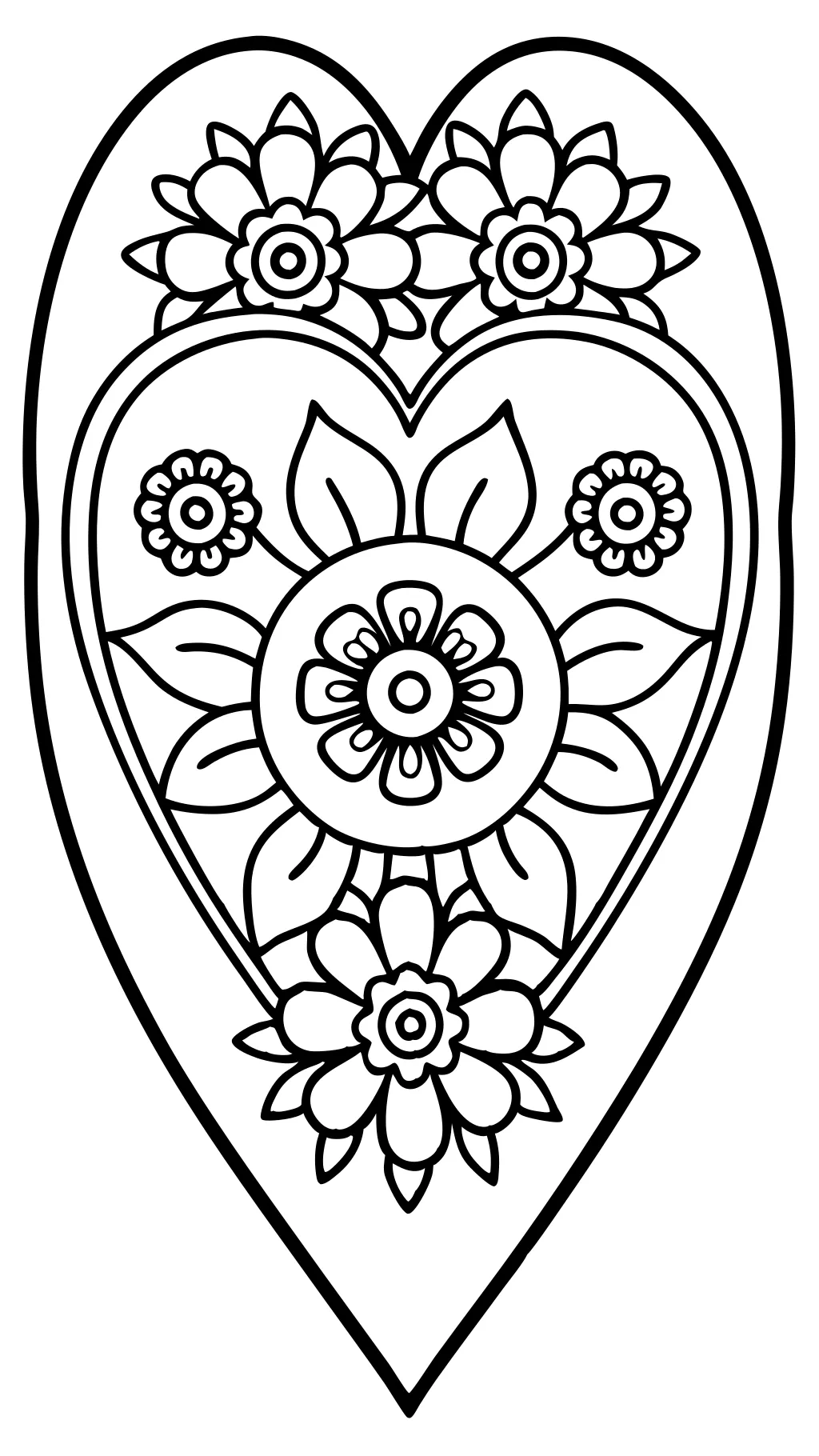 heart free coloring pages